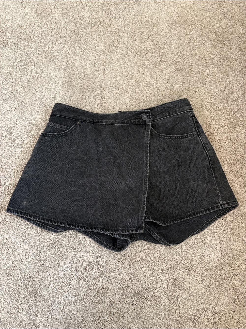 Levi's Black Denim Wrap Skort